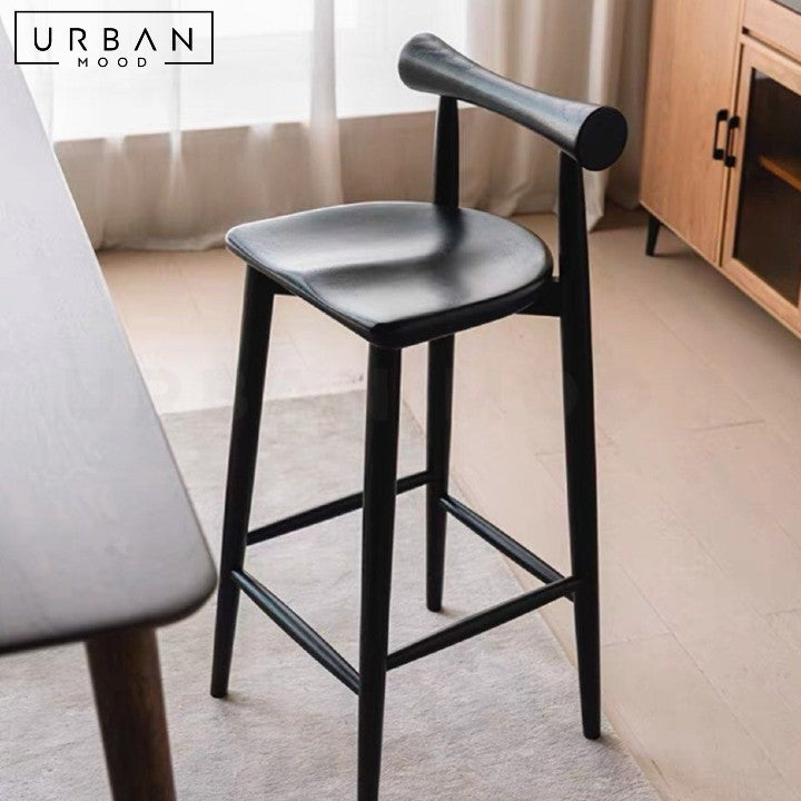 FALKNER Modern Solid Wood Bar Stool