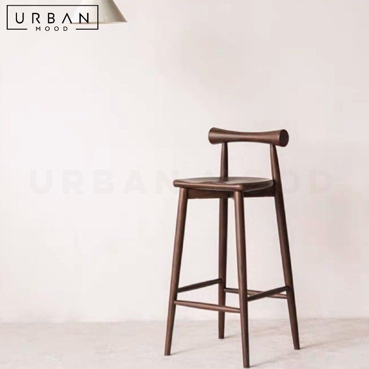 FALKNER Modern Solid Wood Bar Stool