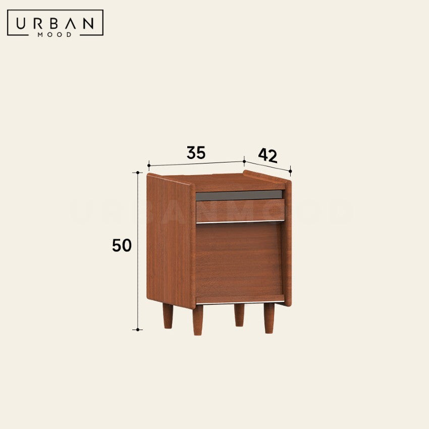 FALKEN Modern Solid Wood Bedside Table