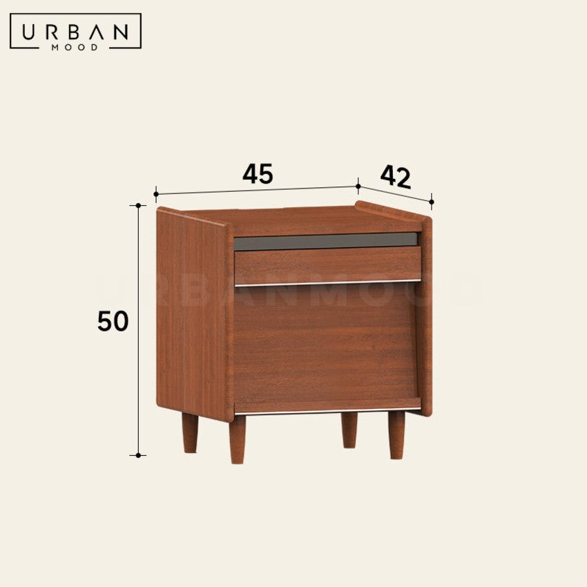 FALKEN Modern Solid Wood Bedside Table