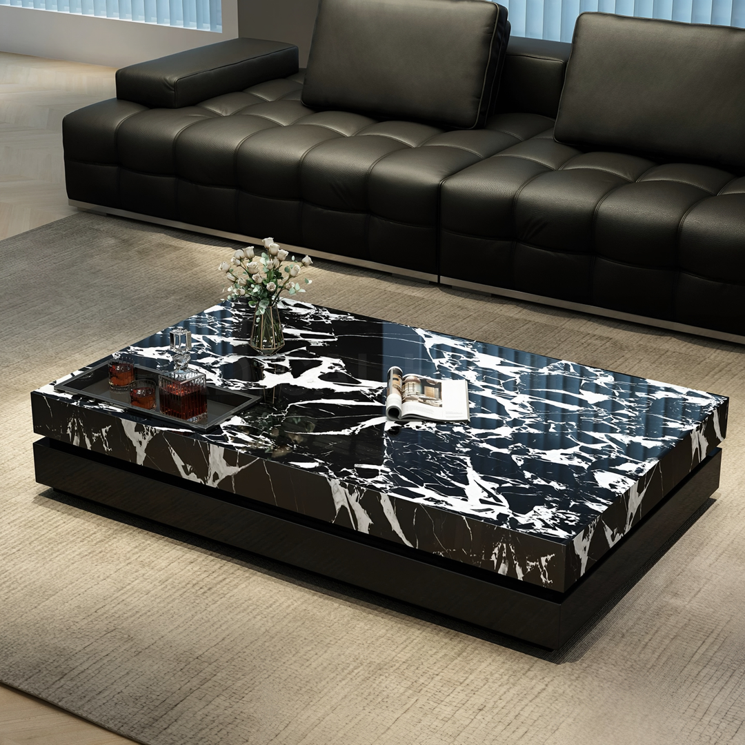 FARELL Modern Minimalist Sintered Stone Coffee Table - Urban Mood Singapore