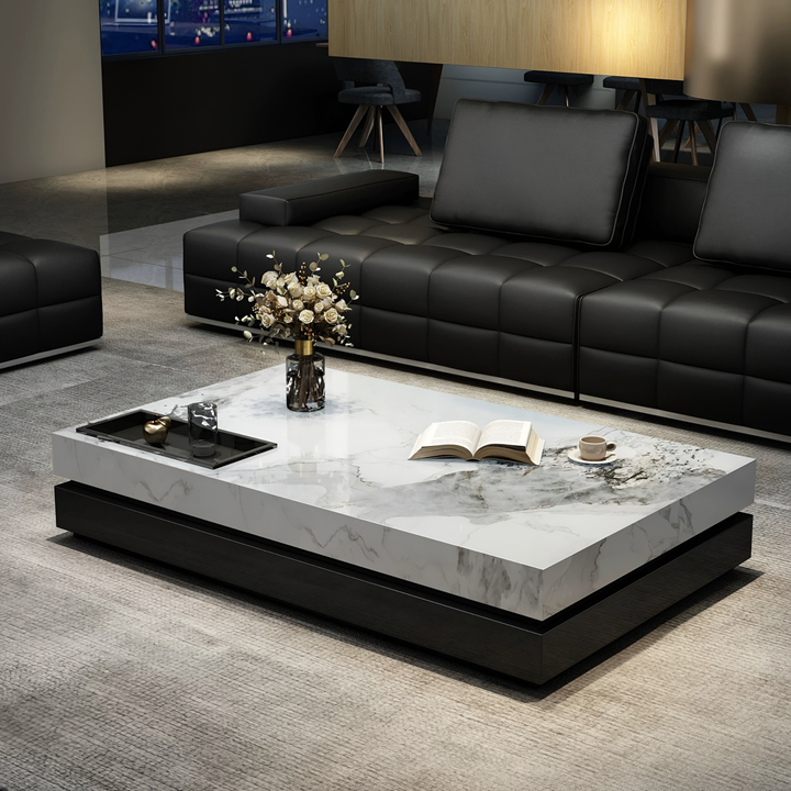 FARELL Modern Minimalist Sintered Stone Coffee Table - Urban Mood Singapore