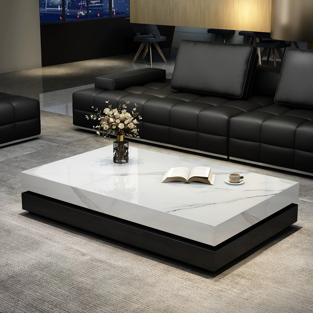 FARELL Modern Minimalist Sintered Stone Coffee Table - Urban Mood Singapore