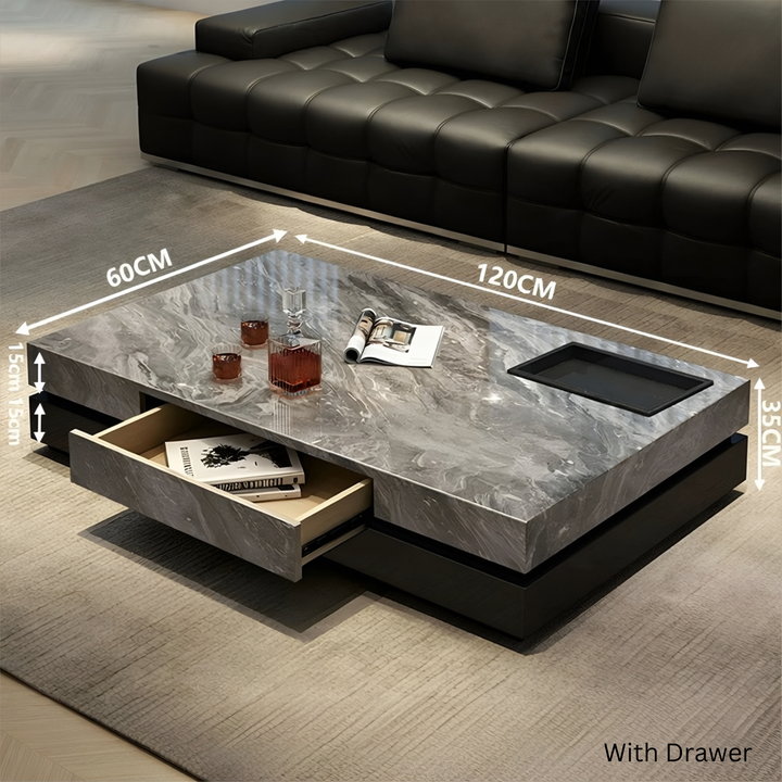 FARELL Modern Minimalist Sintered Stone Coffee Table - Urban Mood Singapore