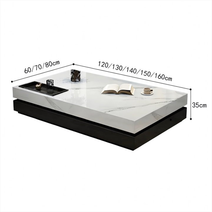 FARELL Modern Minimalist Sintered Stone Coffee Table - Urban Mood Singapore