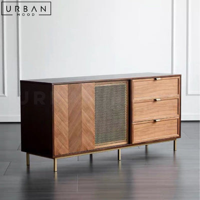 FARSO Mid-Century Solid Wood Sideboard