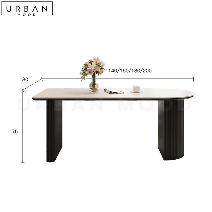 FERRAND Japandi Sintered Stone Dining Table