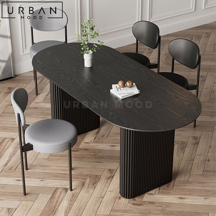 FIERO Japandi Solid Wood Dining Table