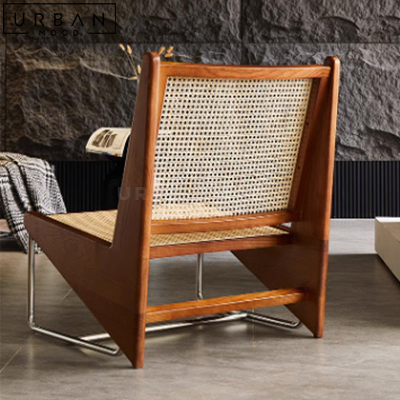 FINDLY Rustic Rattan Leisure Chair
