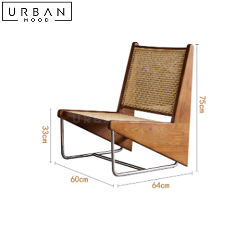 FINDLY Rustic Rattan Leisure Chair