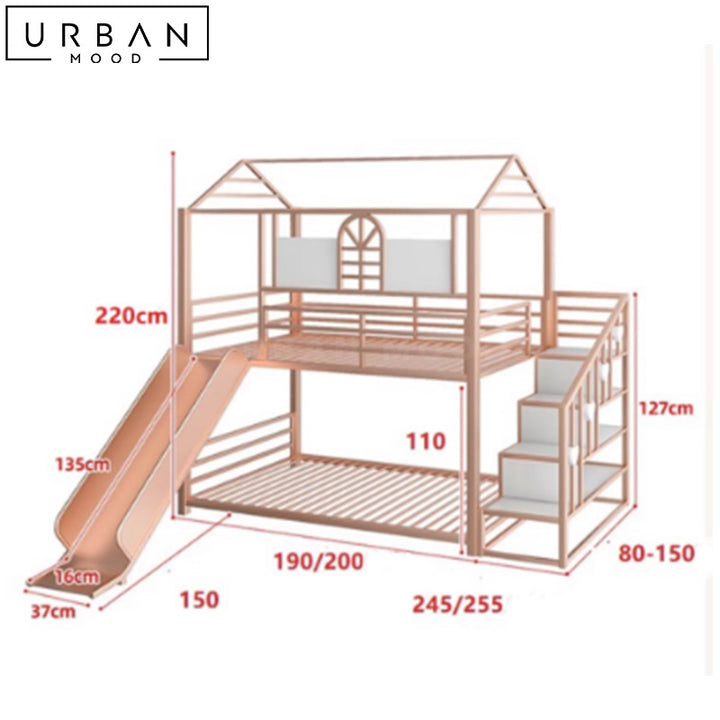 FIONA Modern Children's Loft Bedframe