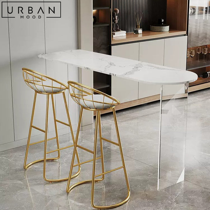 FIOREL Minimalist Sintered Stone Bar Table