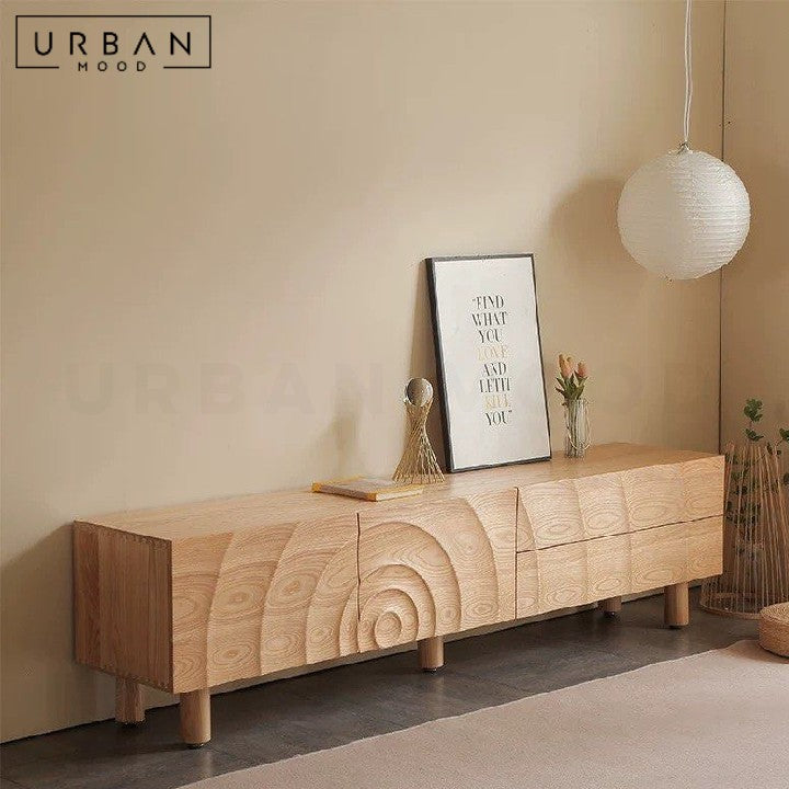 FLETAS Modern Solid Wood TV Console