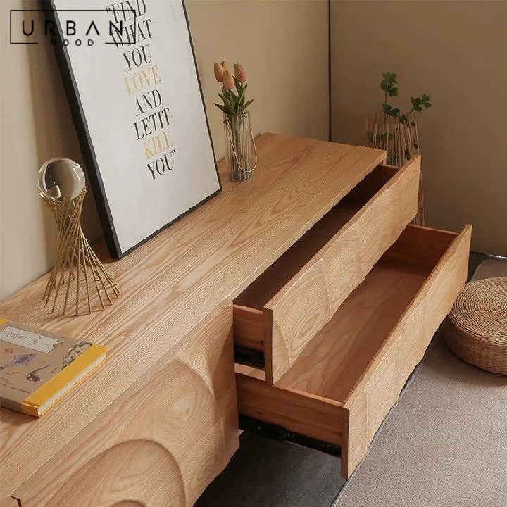 FLETAS Modern Solid Wood TV Console