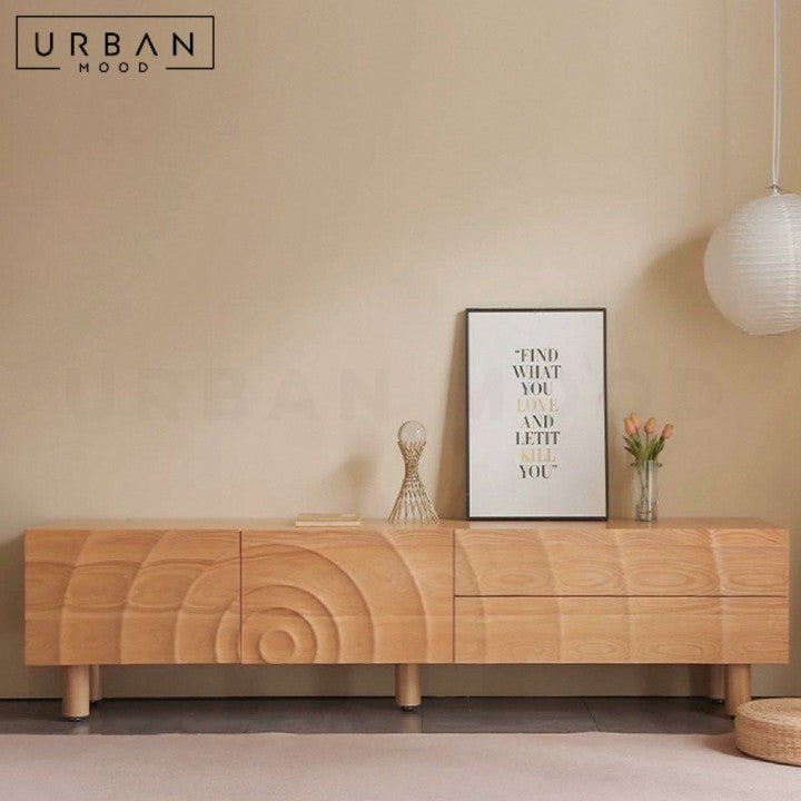 FLETAS Modern Solid Wood TV Console