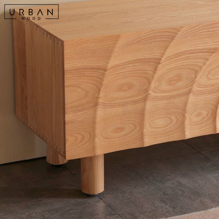 FLETAS Modern Solid Wood TV Console