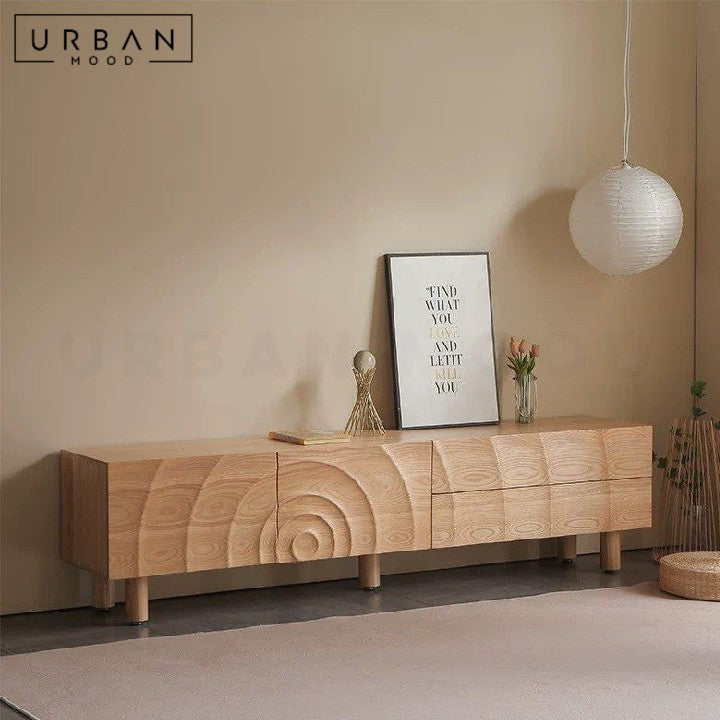 FLETAS Modern Solid Wood TV Console