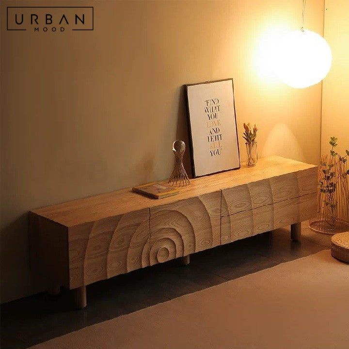 FLETAS Modern Solid Wood TV Console