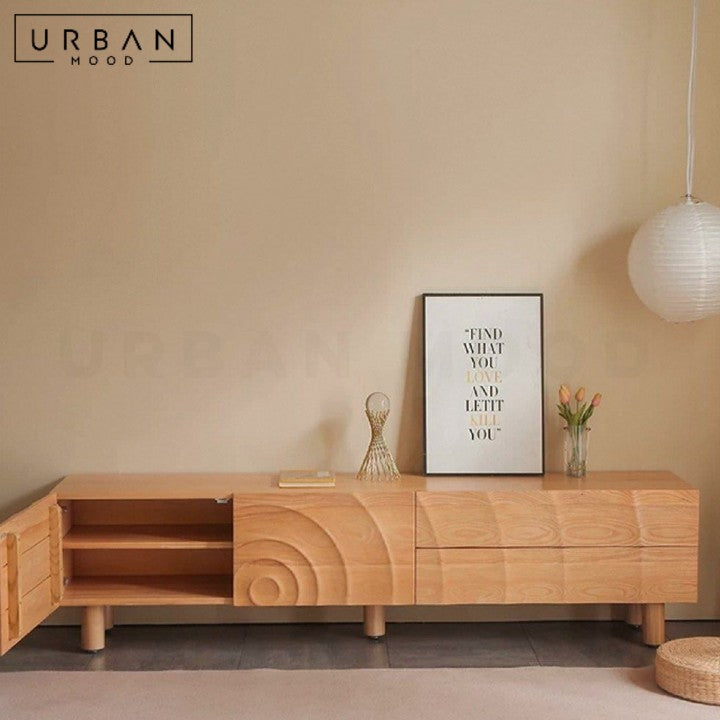 FLETAS Modern Solid Wood TV Console
