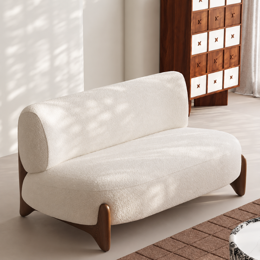 FLIP Japandi Boucle Fabric Sofa - Urban Mood Singapore