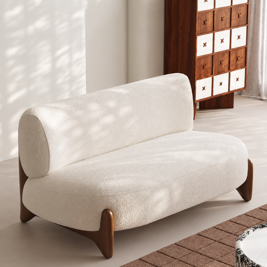 FLIP Japandi Boucle Fabric Sofa - Urban Mood Singapore
