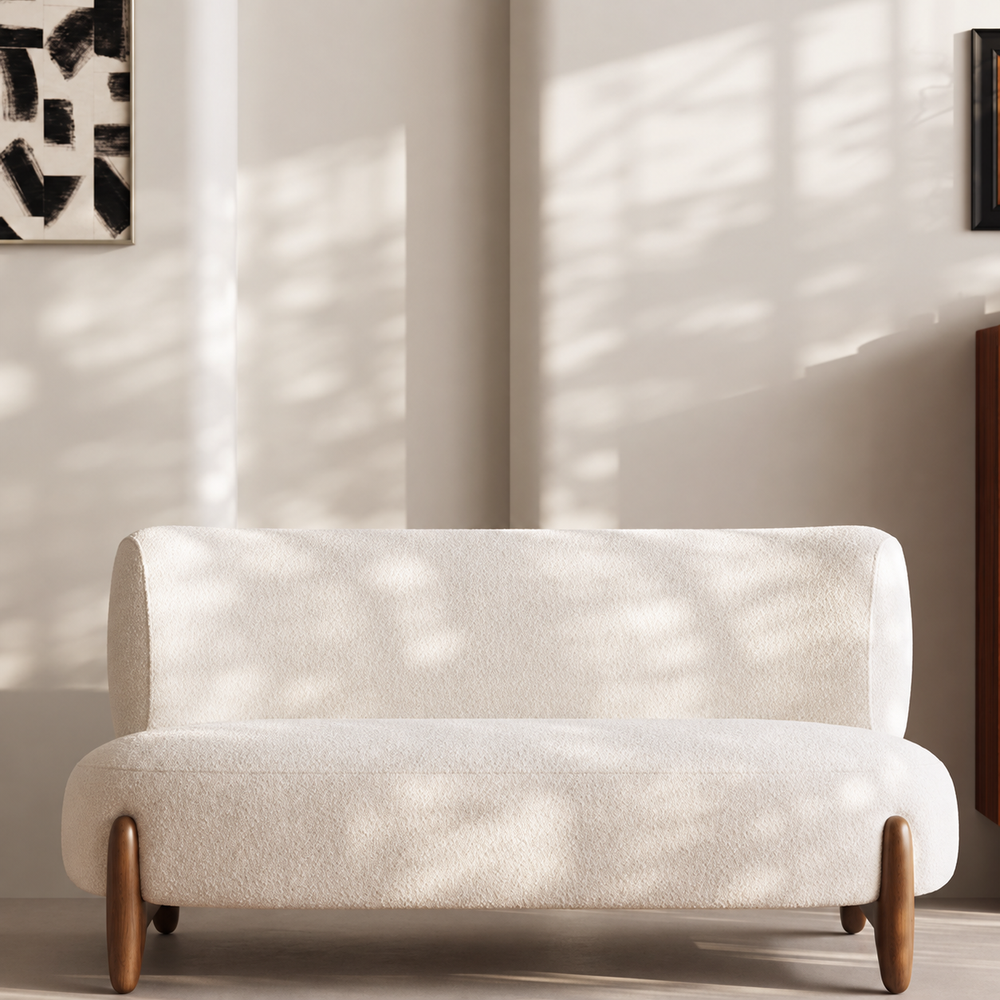 FLIP Japandi Boucle Fabric Sofa - Urban Mood Singapore
