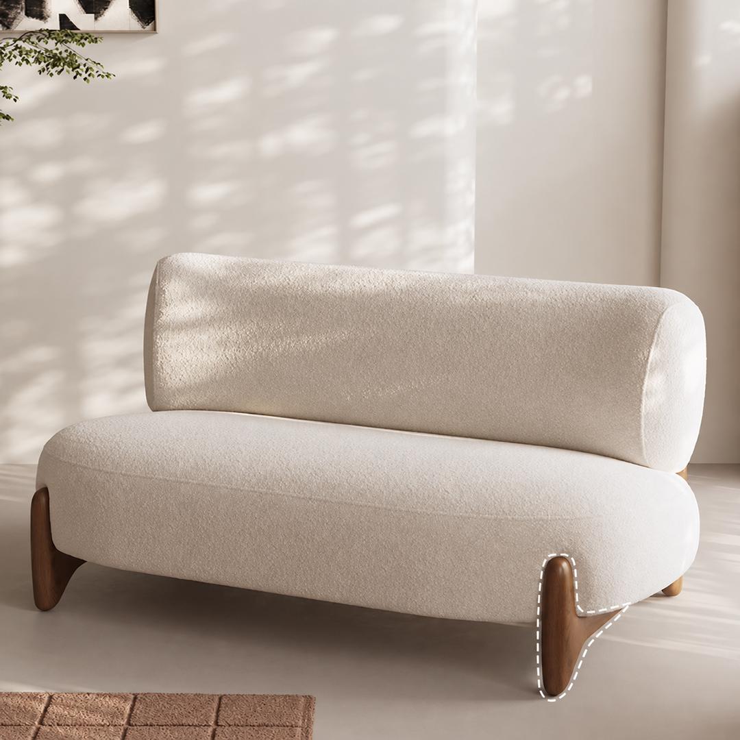 FLIP Japandi Boucle Fabric Sofa - Urban Mood Singapore