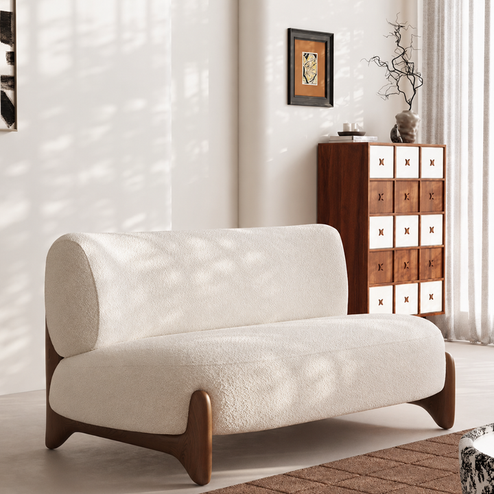 FLIP Japandi Boucle Fabric Sofa - Urban Mood Singapore