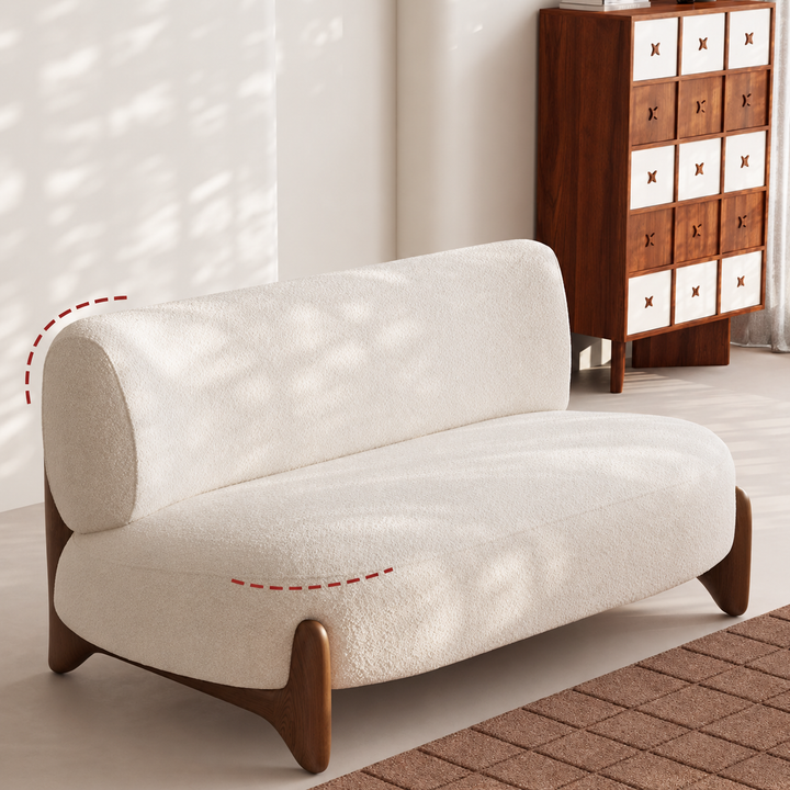 FLIP Japandi Boucle Fabric Sofa - Urban Mood Singapore