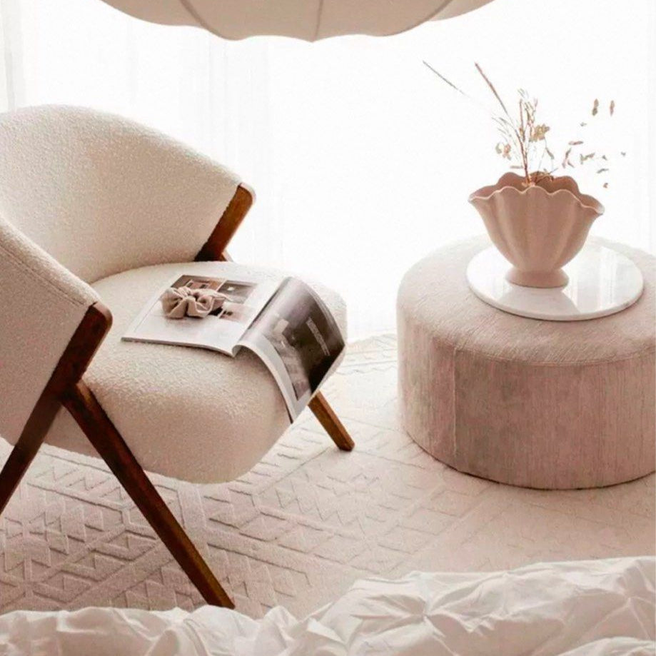FLOREN Modern Boucle Lounge Chair - Urban Mood Singapore