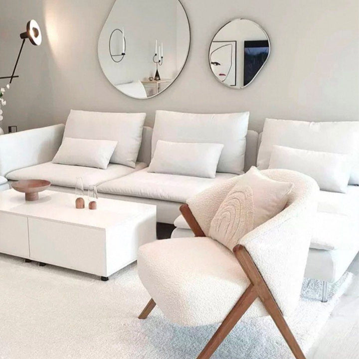 FLOREN Modern Boucle Lounge Chair - Urban Mood Singapore