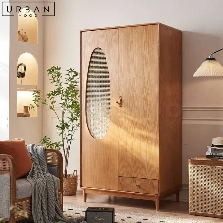 FLORY Japandi Solid Wood Wardrobe