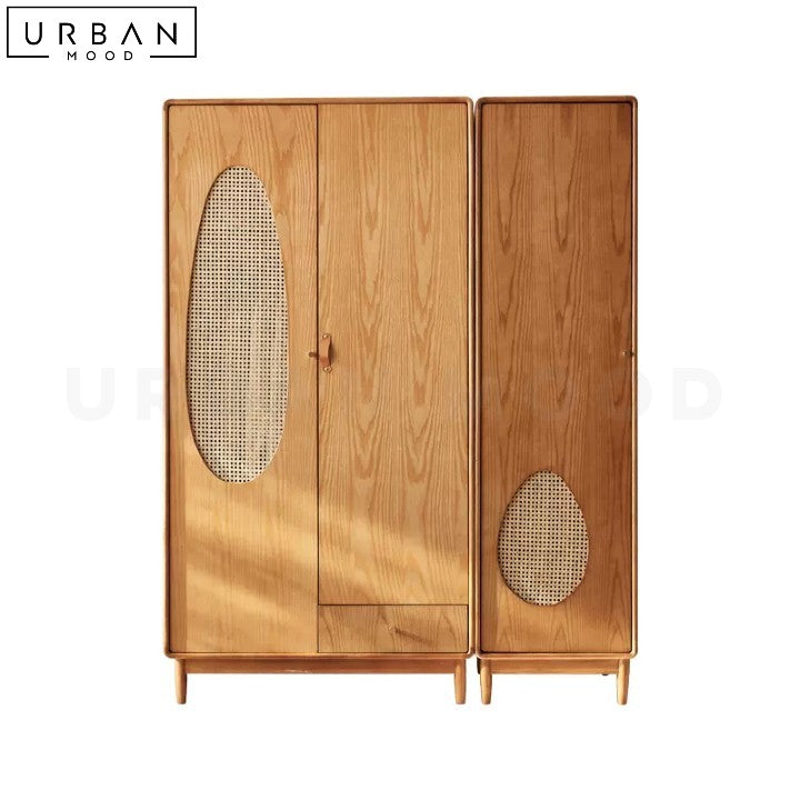 FLORY Japandi Solid Wood Wardrobe