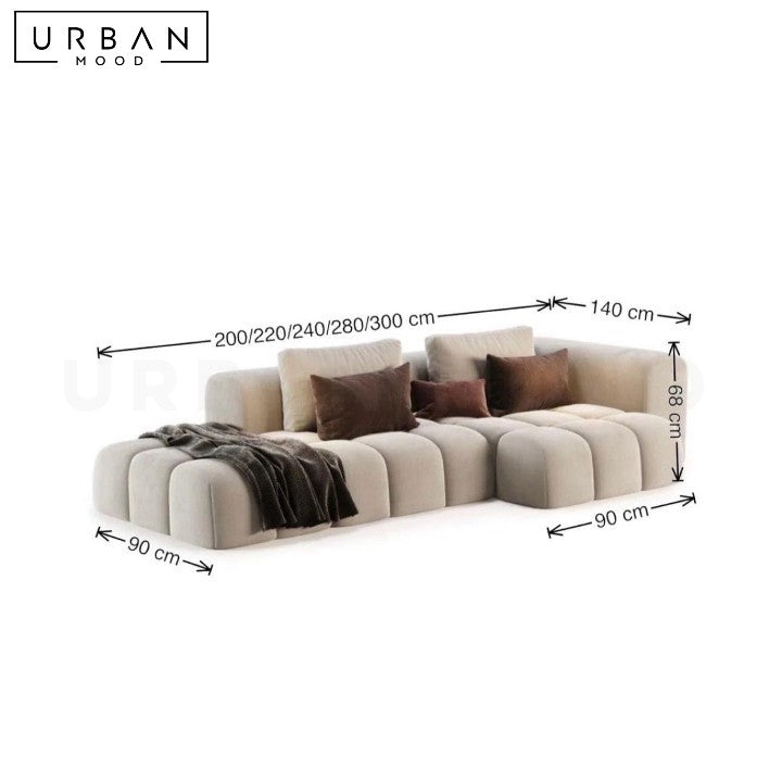 FOGH Modern Scratch Resistant Side Chaise Sofa