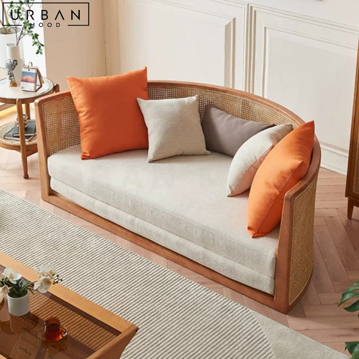 FONSECA Japandi Rattan Sofa Bed