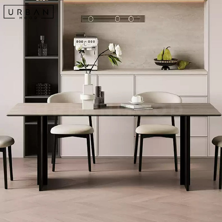FORSTNER Modern Travertine Dining Table