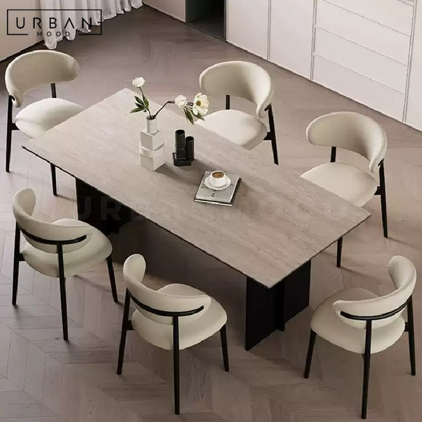 FORSTNER Modern Travertine Dining Table