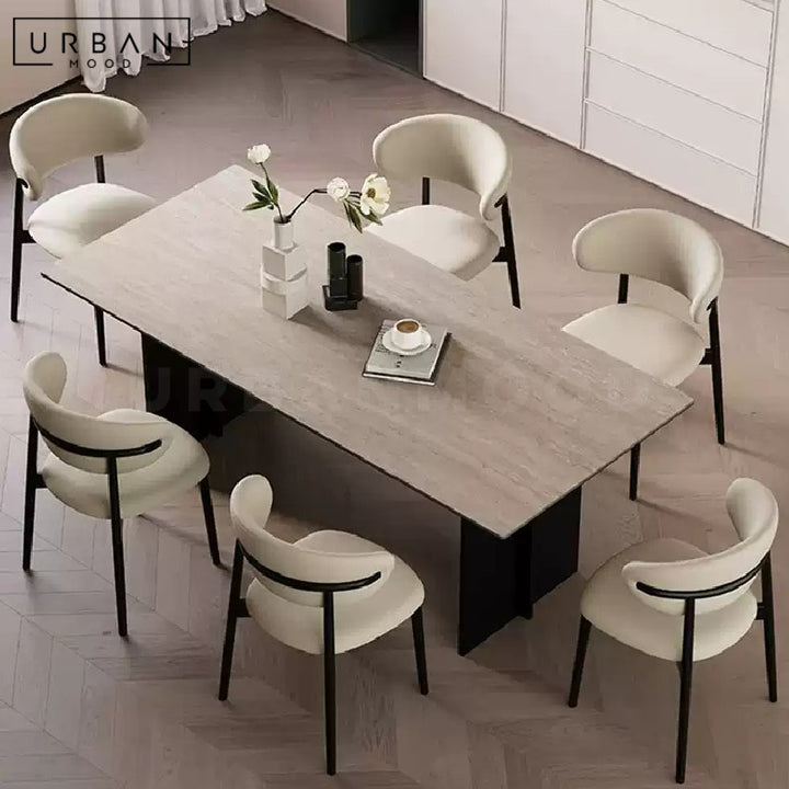 FORSTNER Modern Travertine Dining Table