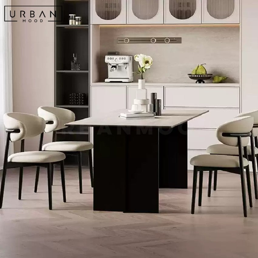 FORSTNER Modern Travertine Dining Table