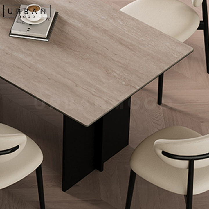 FORSTNER Modern Travertine Dining Table