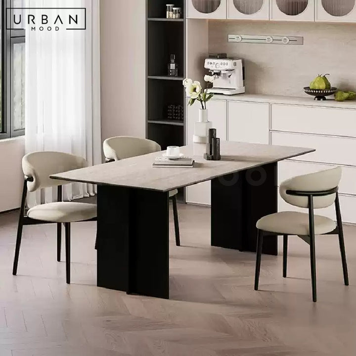 FORSTNER Modern Travertine Dining Table