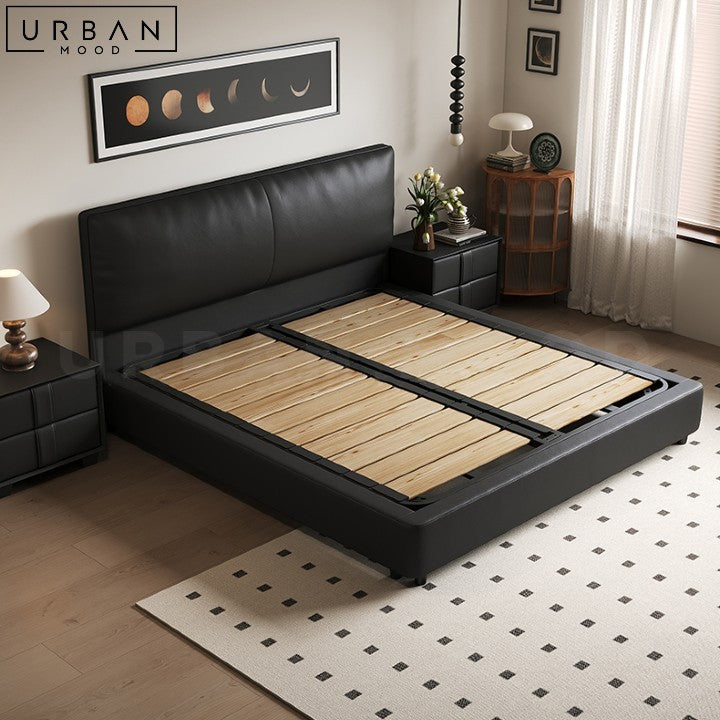 FOTIA Modern Leather Storage Bedframe