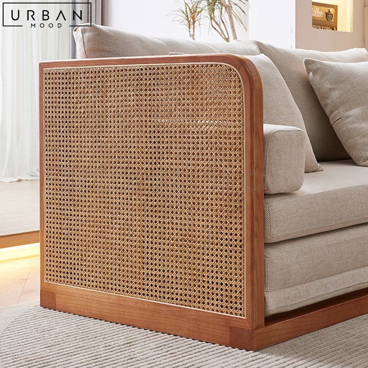 FRANCINE Japandi Rattan Sofa Bed