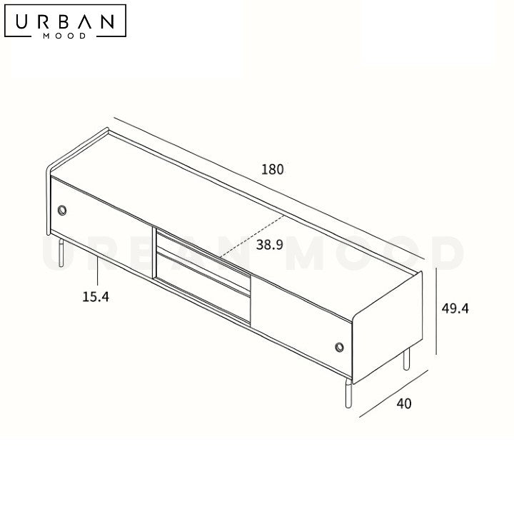 FYON Retro Solid Wood TV Console