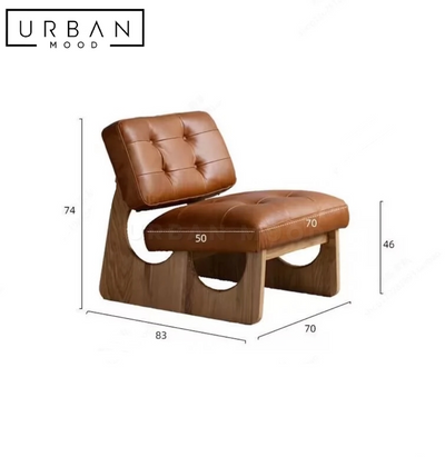 FLAX Modern Leather Armchair