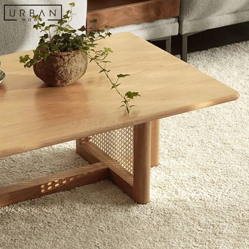 FUKO Japandi Solid Wood Coffee Table