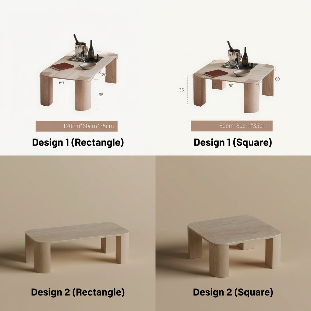 SHELLA Modern Travertine Coffee Table Singapore | Urban Mood