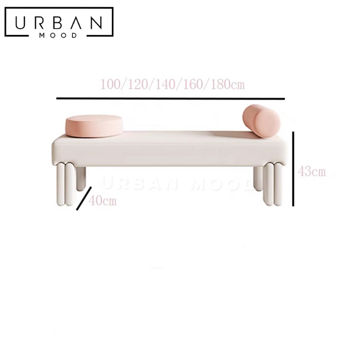 FUMI Modern Boucle Bench