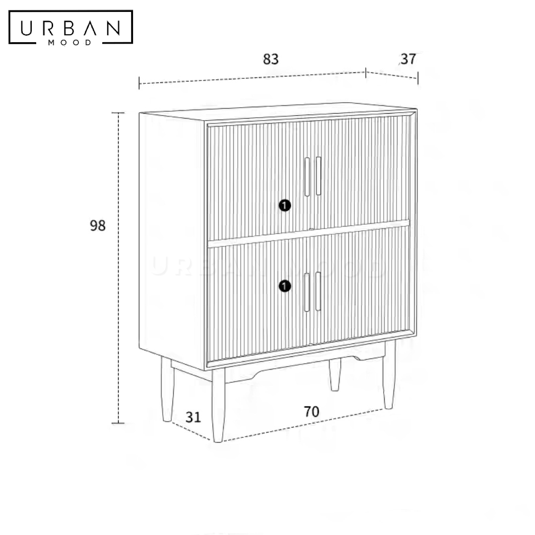 FURE Japandi Solid Wood Sideboard