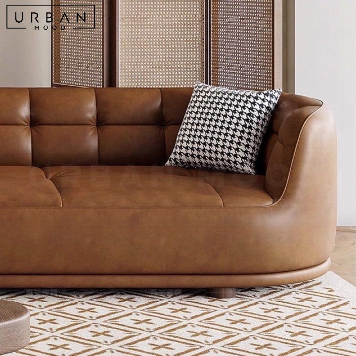 LINDO Modern Swivel Leather Sofa